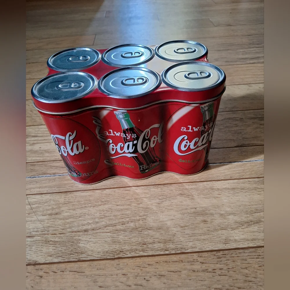 Coca-Cola COKE 6 Pack Cans Collectible Tin Can 1998 Vintage - Picture 3 of 6